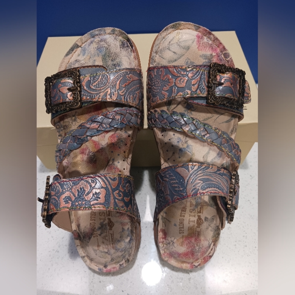 L'Artiste Astra Sandal Grey Multi 8.5